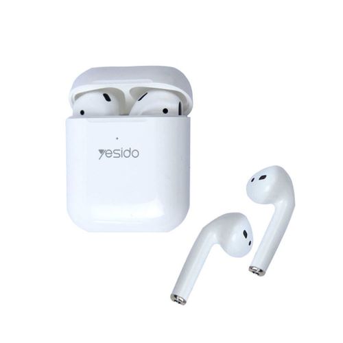 Yesido AirPods Wireless Headset with Wireless Charging - White
