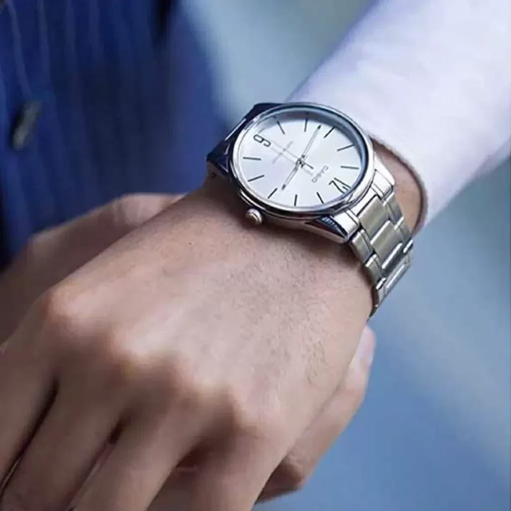 Casio MTP-V005D-7B Silver Stainless Watch for Men