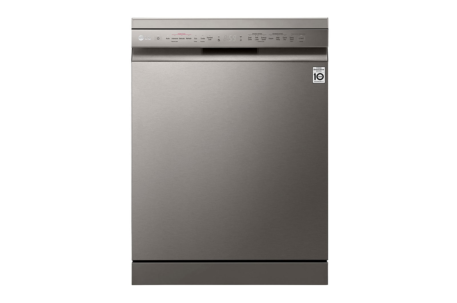 LG QuadWash Steam Dishwasher 14 Place Settings Platinum Silver ThinQ (DFB425FP)