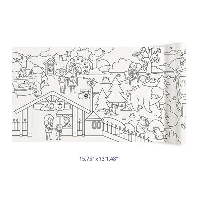 Mideer Adhesive Colouring Scroll – The Magic Zoo