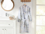 Madame Coco Dion Men’s Bathrobe – Blue, S/M/L, Soft & Modern Bathroom Luxury