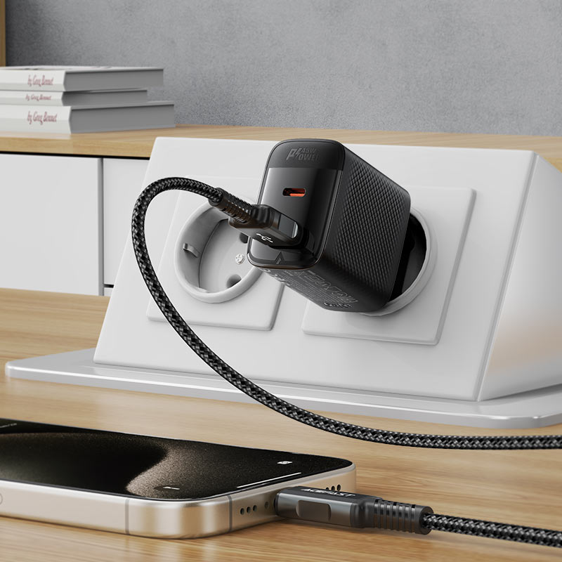 شاحن ACEFAST A106 GaN 45W USB-C + USB-A سريع