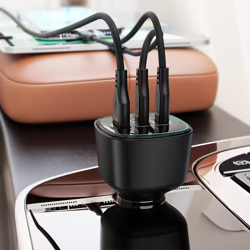 شاحن سيارة ACEFAST B18 سريع 200W 3 منافذ USB-C وUSB-A