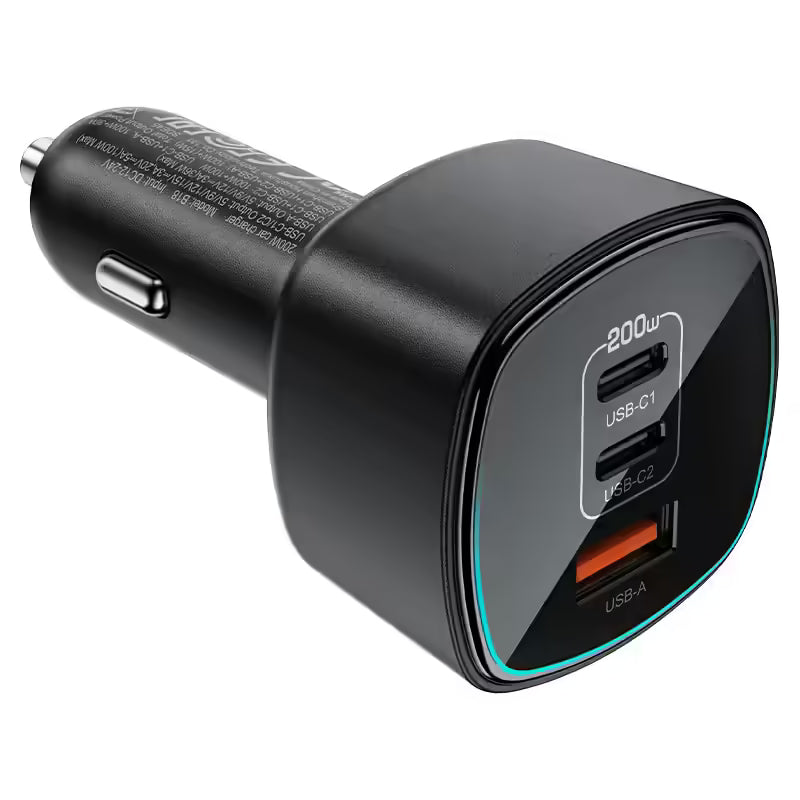 شاحن سيارة ACEFAST B18 سريع 200W 3 منافذ USB-C وUSB-A