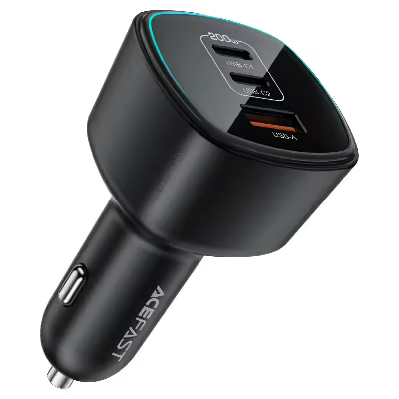 شاحن سيارة ACEFAST B18 سريع 200W 3 منافذ USB-C وUSB-A