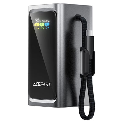 ACEFAST M33 Power Bank 20000mAh 100W – Built-in Cable, TFT Display, AVS Fast Charging