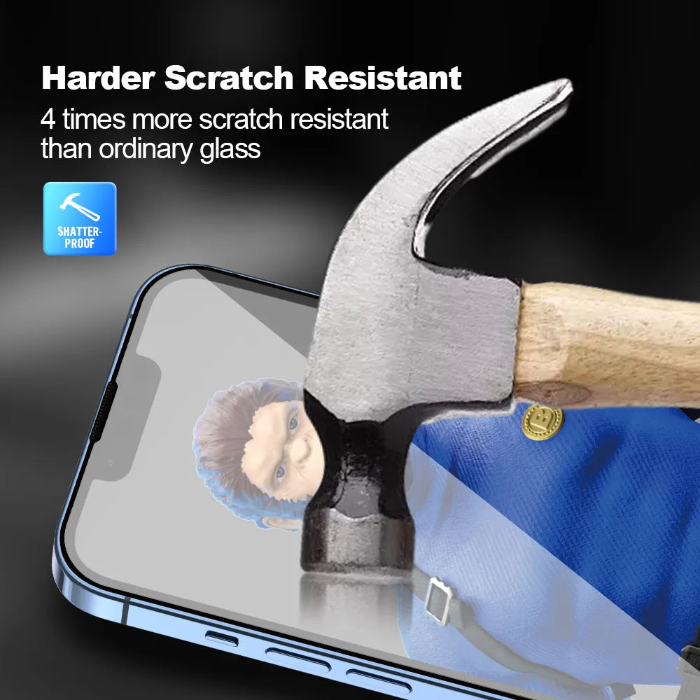 زجاج بيلوو كورننج غوريلا بريمام اتش دي المقوى بدون جهاز تطبيق لسلسلة أجهزة آيفون - أسود