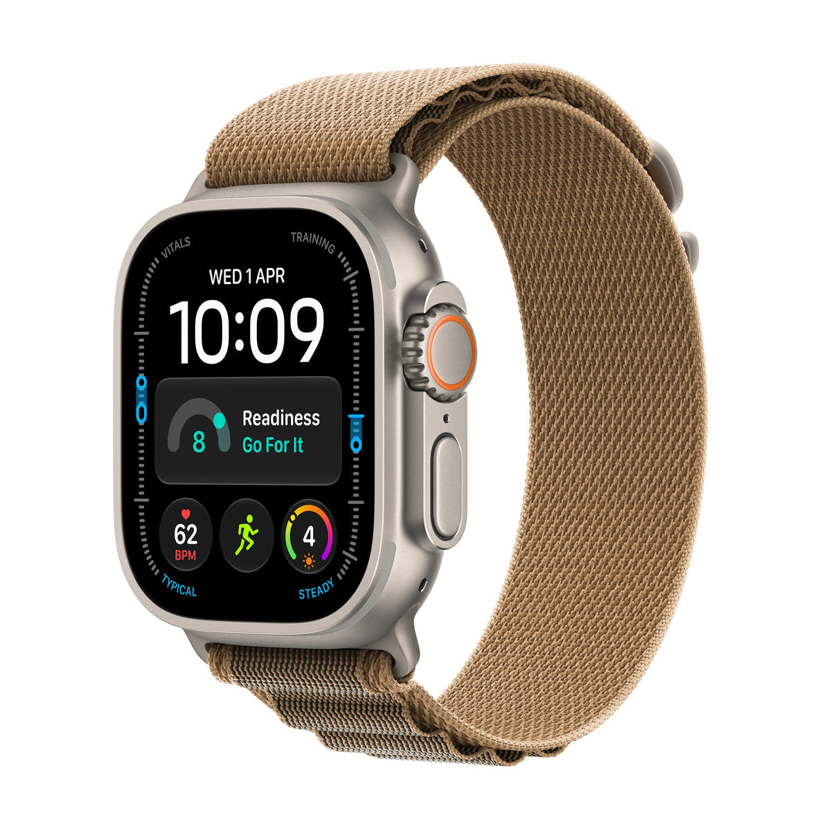 Apple Watch Ultra 4 Natural Titanium with Desert Alpine Loop