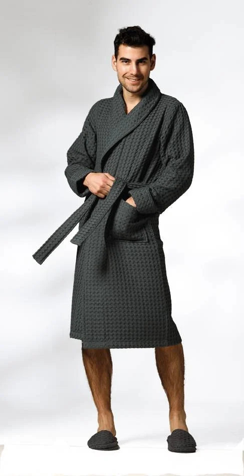 Aquanova Viggo Bathrobe – Dark Gray, Organic Cotton