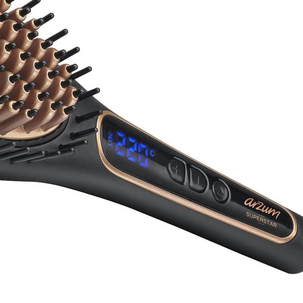 Arzum Superstar Hair Straightening Brush - Black