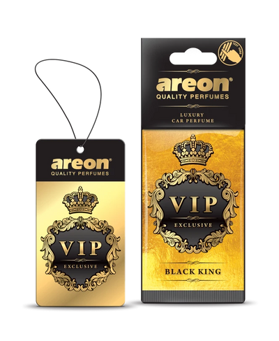 AREON VIP Hanging Car Air Freshener, Black King