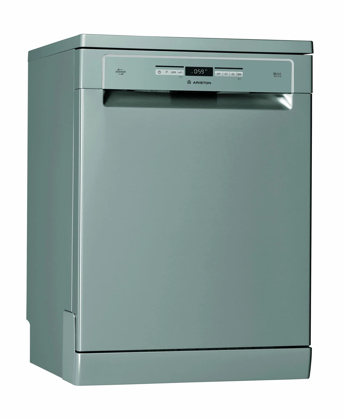 Ariston LFO 3P31 WL X Freestanding Dishwasher, 15 Place Settings, 10 Programs, 3 Baskets, Inox