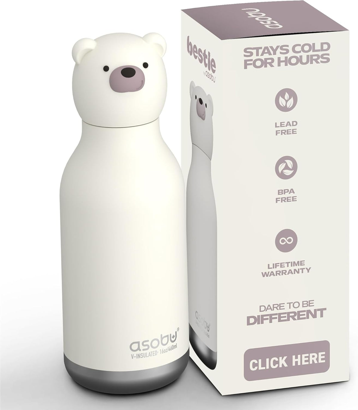 ASOBU Bestie Insulated Water Bottle – Bear