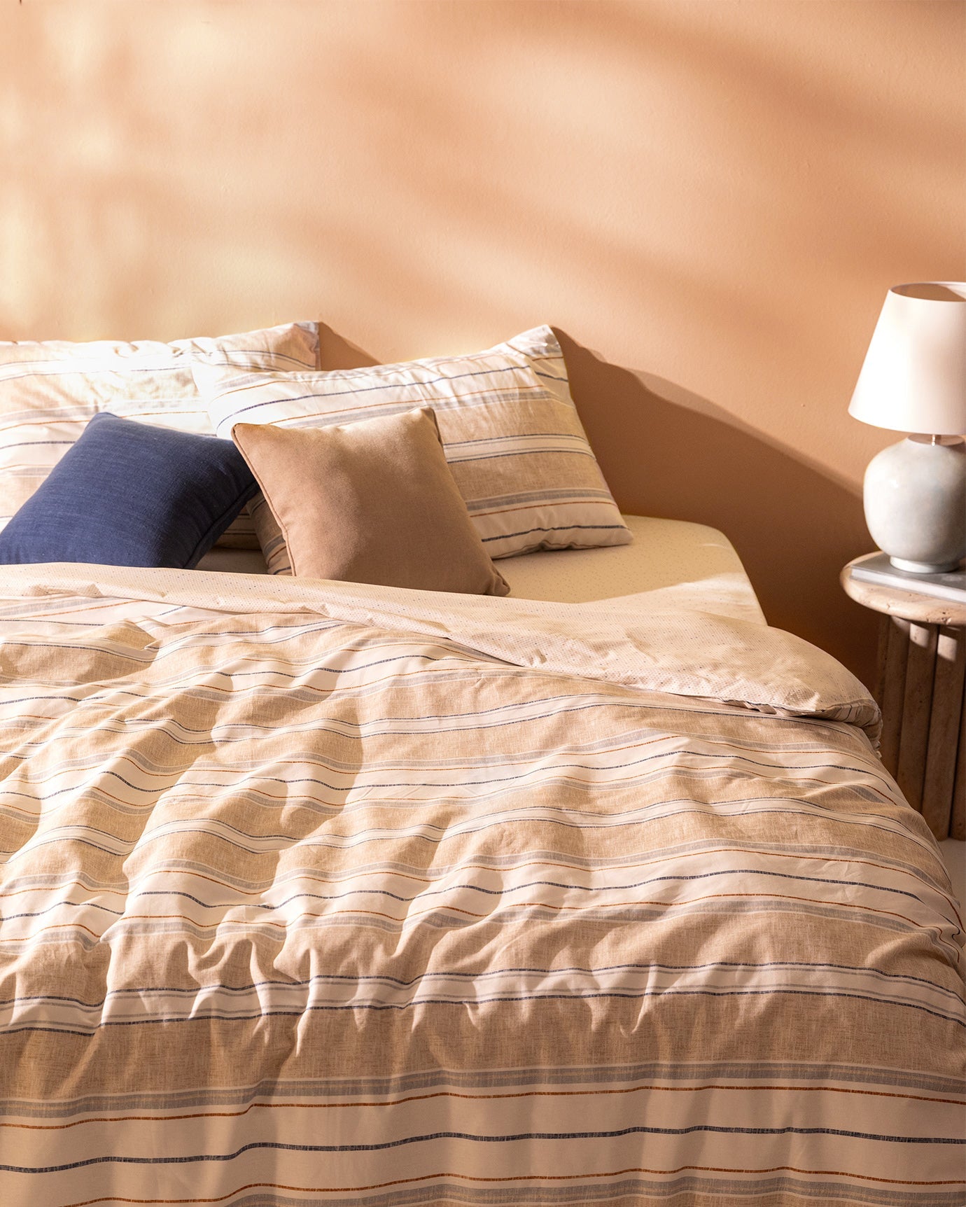 Elodie Single Size Fitted Duvet Cover Set - Ranforce Patterned - Madame Coco JO