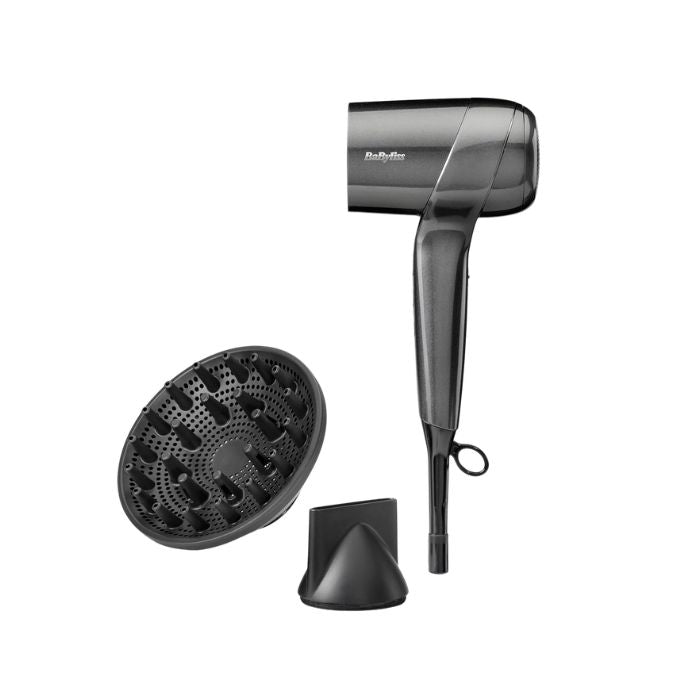 BaByliss Titanium Powerful Compact Ionic Hair Dryer for Fast Drying, 1600W Digital Motor – D6200DSDE
