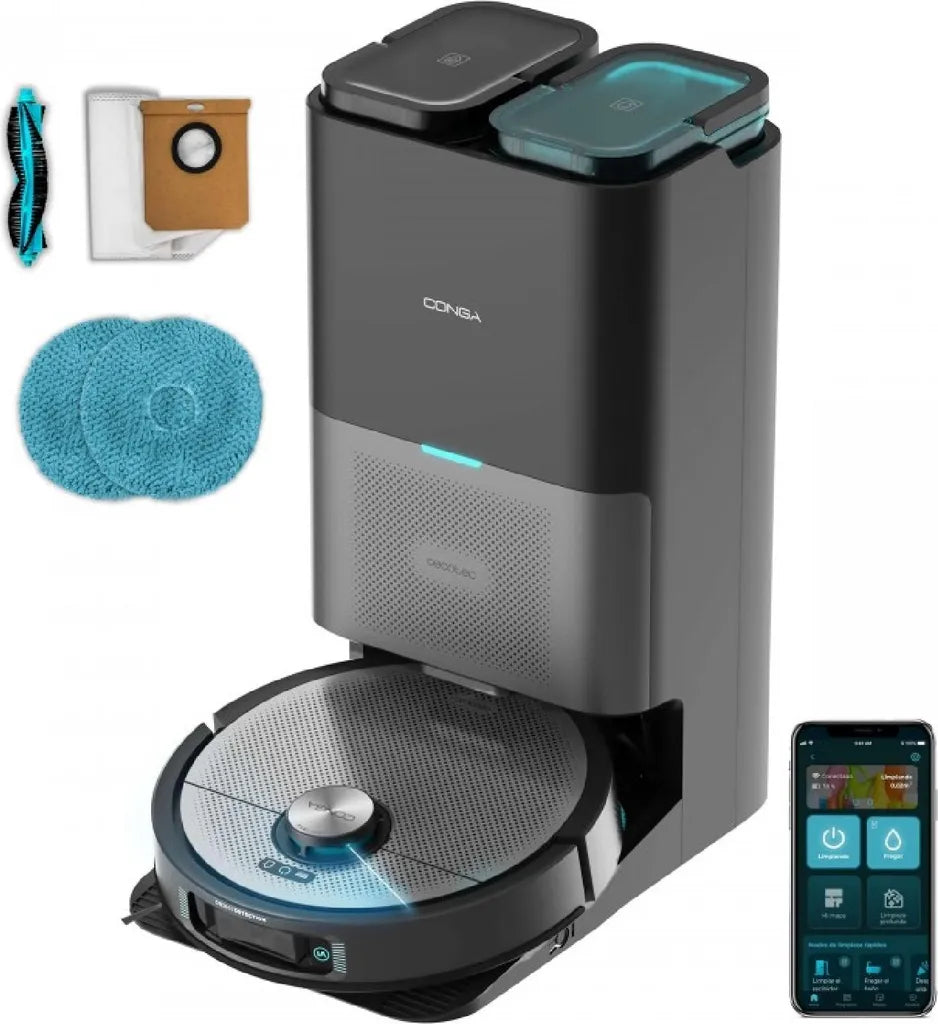 Cecotec Conga 15090 SpinArm Home&Wash Robot Vacuum Cleaner with Mop