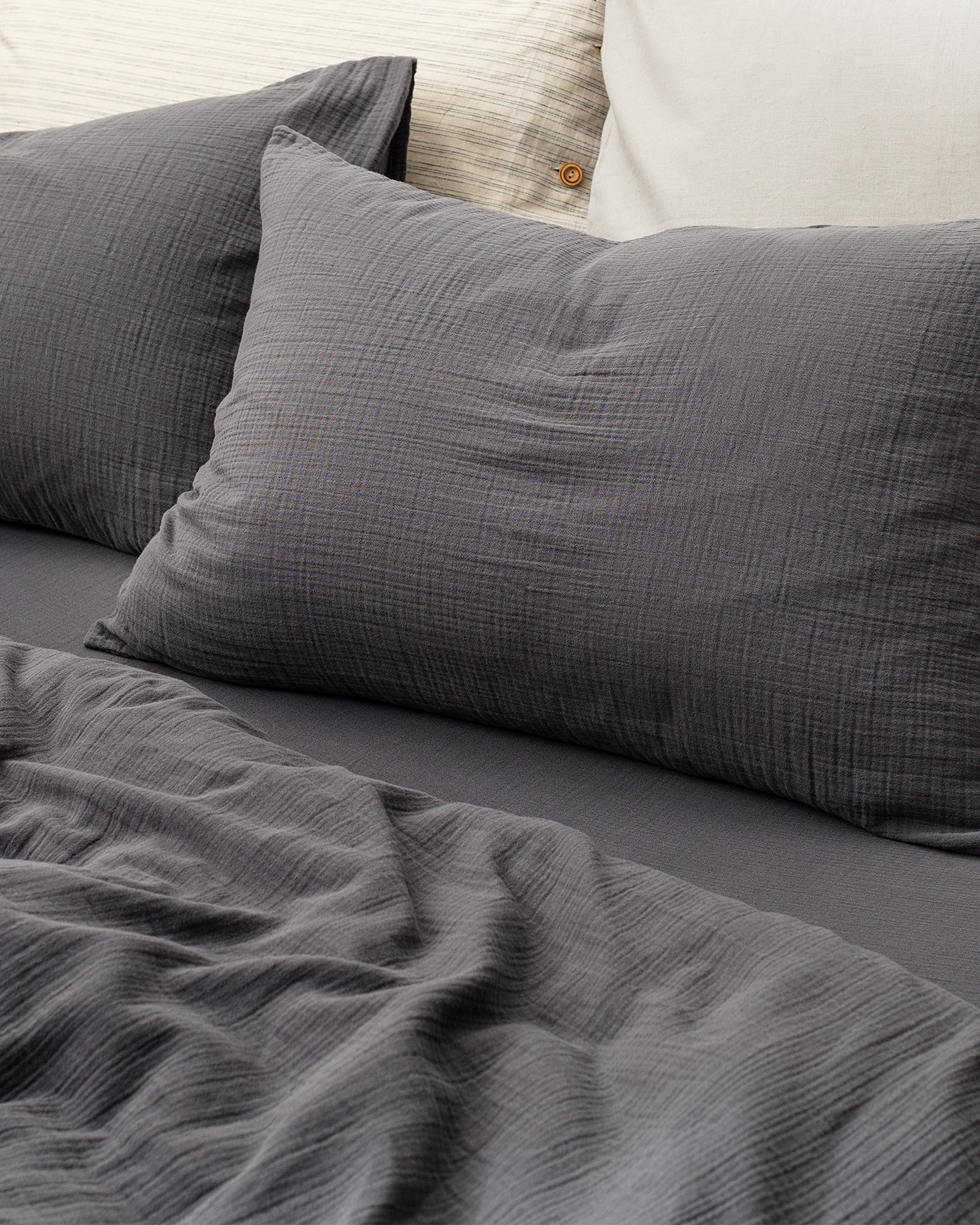 Marla Muslin King Size Duvet Cover Set - Fitted - Madame Coco JO