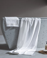 Madame Coco Delron Cotton Towel Set – Luxuriously Soft & Absorbent in White & Beige