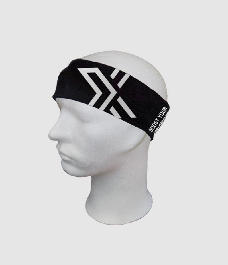 Oxdog BRIGHT Wide Sports Headband – Black/White