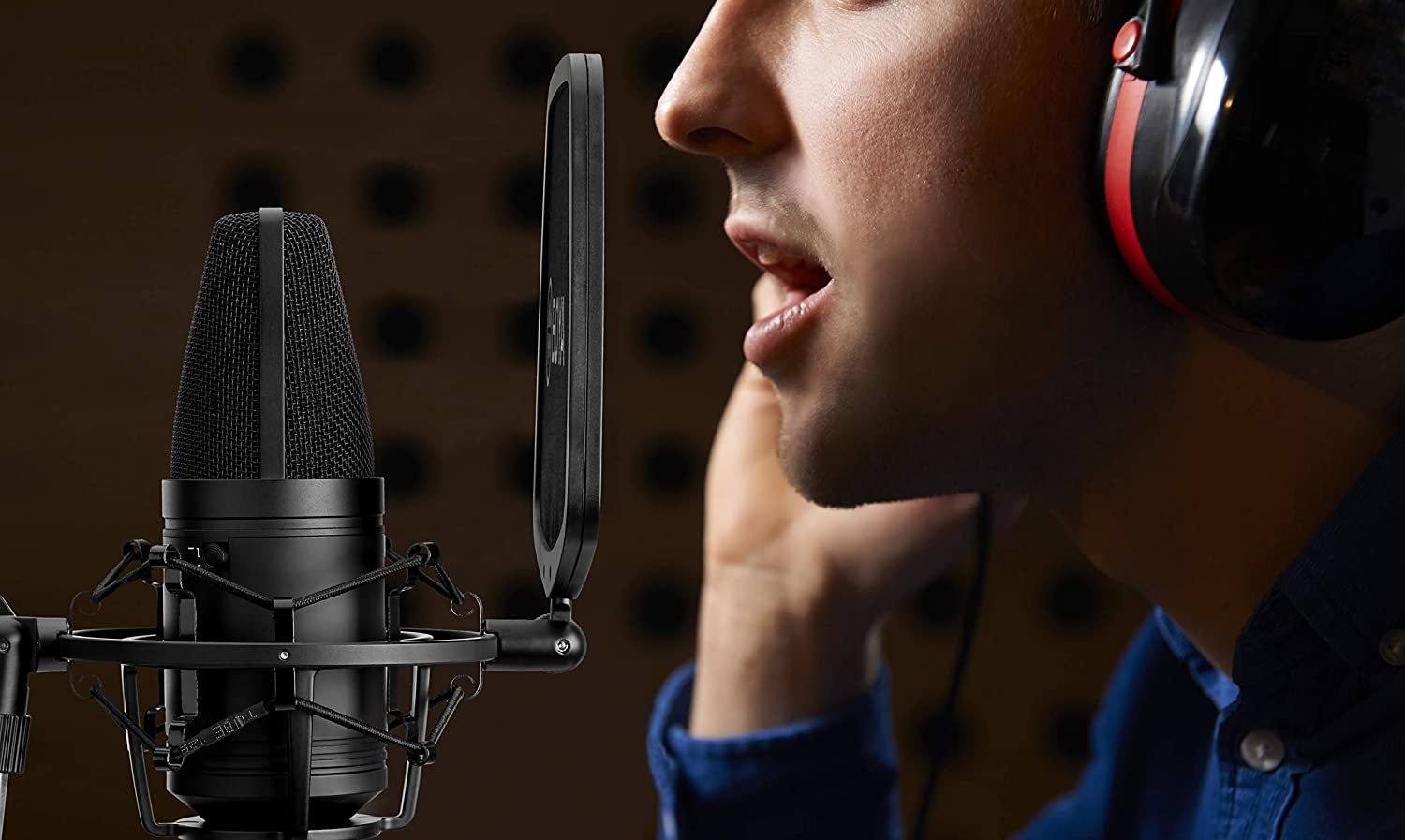 ميكروفون مكثف قلبي الشكل من BOYA - أسود