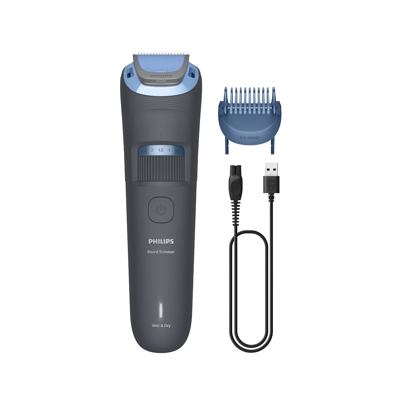 Philips Beard Trimmer 3000 Series BT3617/15 – 20 Length Settings, Rounded Tip Blades, 100% Waterproof, 60 Min Runtime