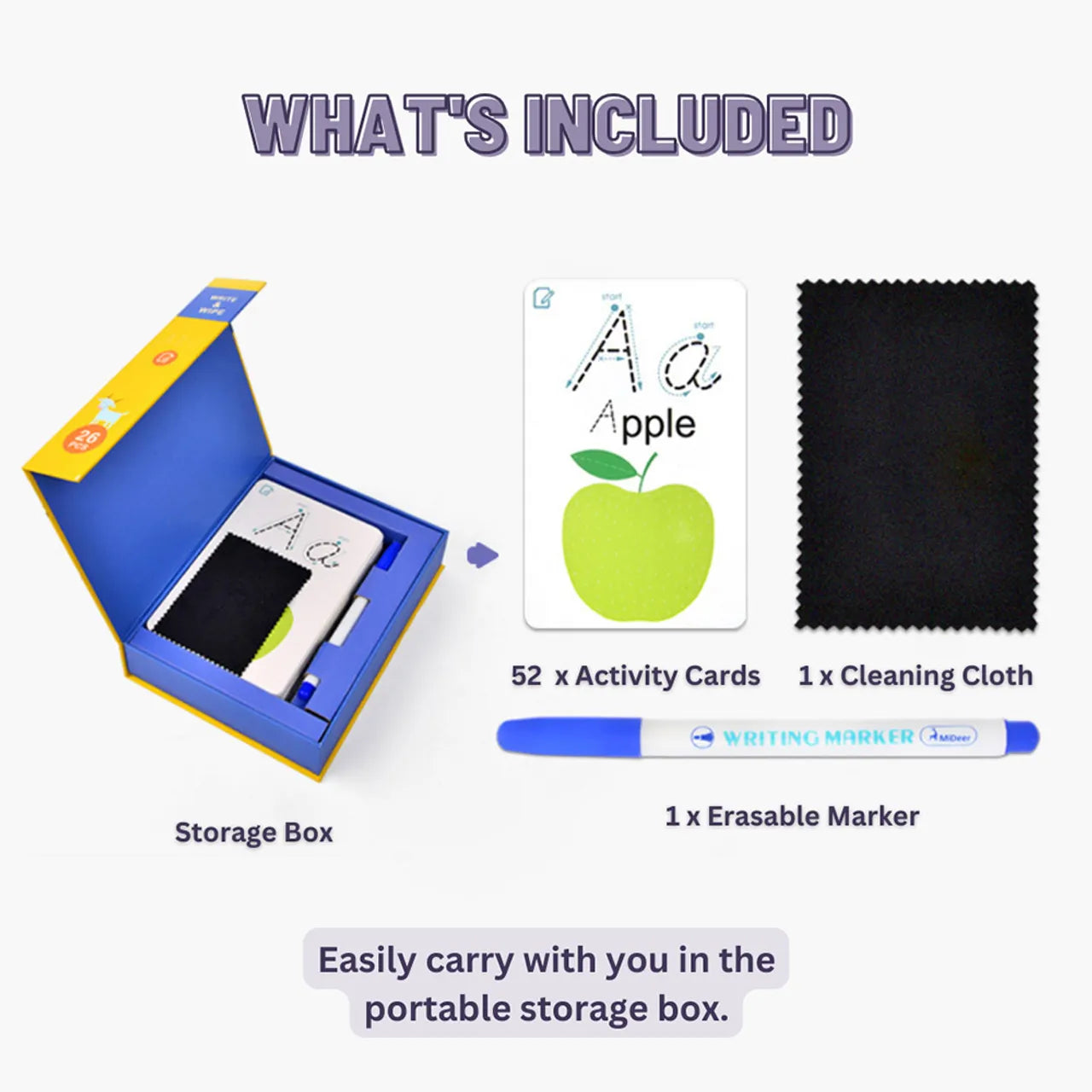 123 & ABC بطاقات اكتب و امسح من ميدير