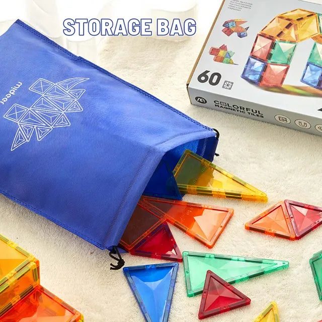 بلاط مغناطيسي ملون 100 قطعة مسار رخامي من ميدير