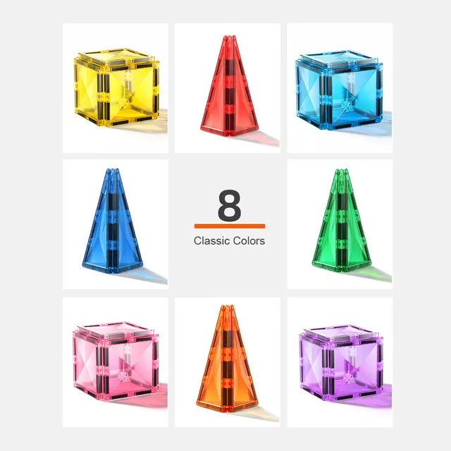 بلاط مغناطيسي ملون 100 قطعة مسار رخامي من ميدير