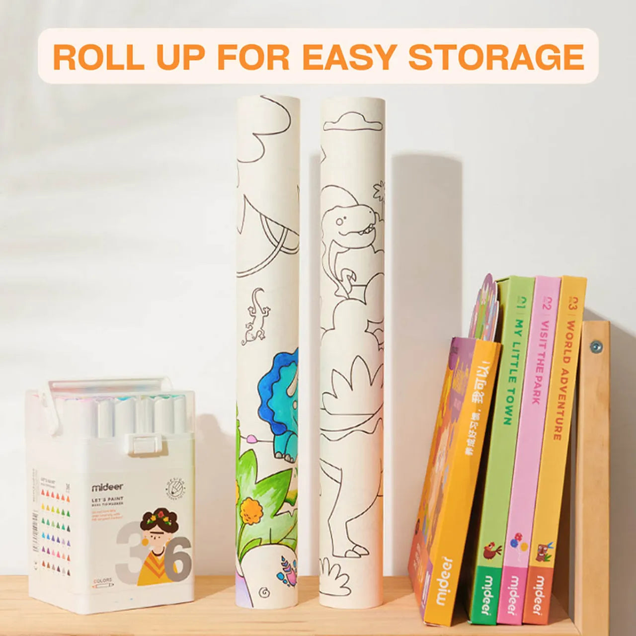 لفافة تلوين لاصقة من ميدير – الديناصورات المذهلة