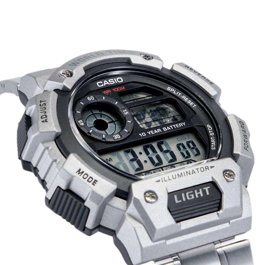 Casio Digital Illuminator World Time Silver St.Steel For Men