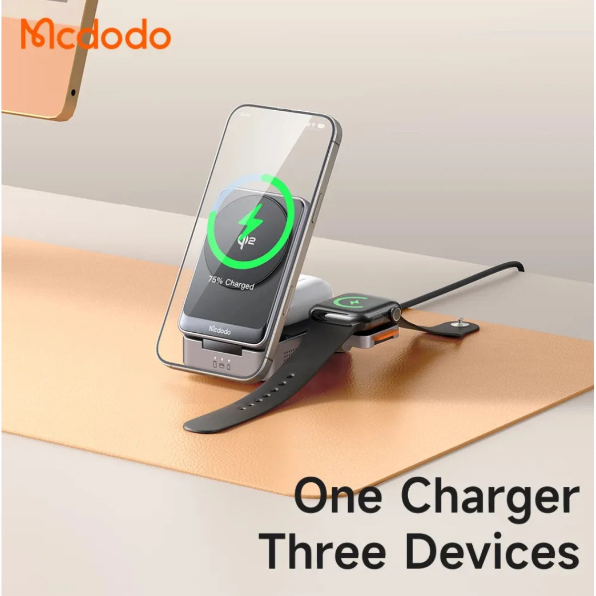 Mcdodo 3-in-1 Smart Magnetic Wireless Charging Docks