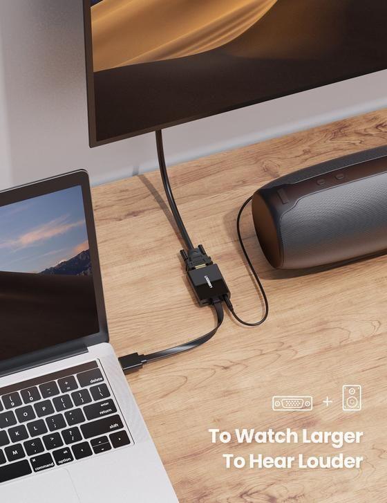 يوجرين محول HDMI إلى VGA 25 سم – تصميم مدمج وموثوق