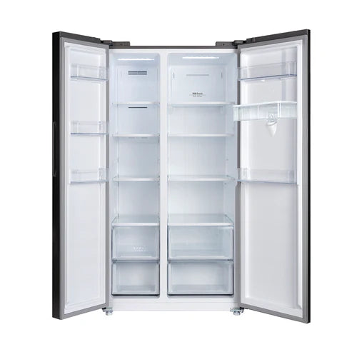 CHiQ ثلاجة 525 لتر جنبًا إلى جنب مع مبرد مياه - أسود