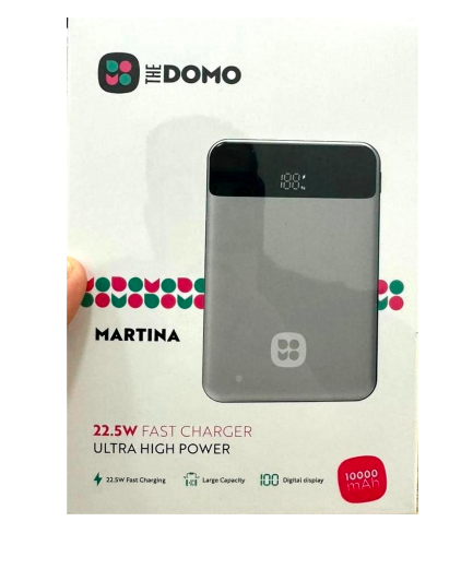 DOMO MARTINA 10000mAh 22.5W Ultra High Power Fast Charger Power Bank Grey - Box