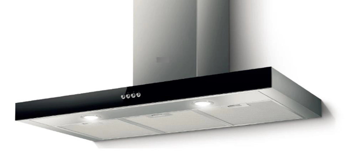 Elba ELNOR IXB90R Wall Cooker Hood 90 cm Black Glass And Airflow Max Speed 800 M³/H
