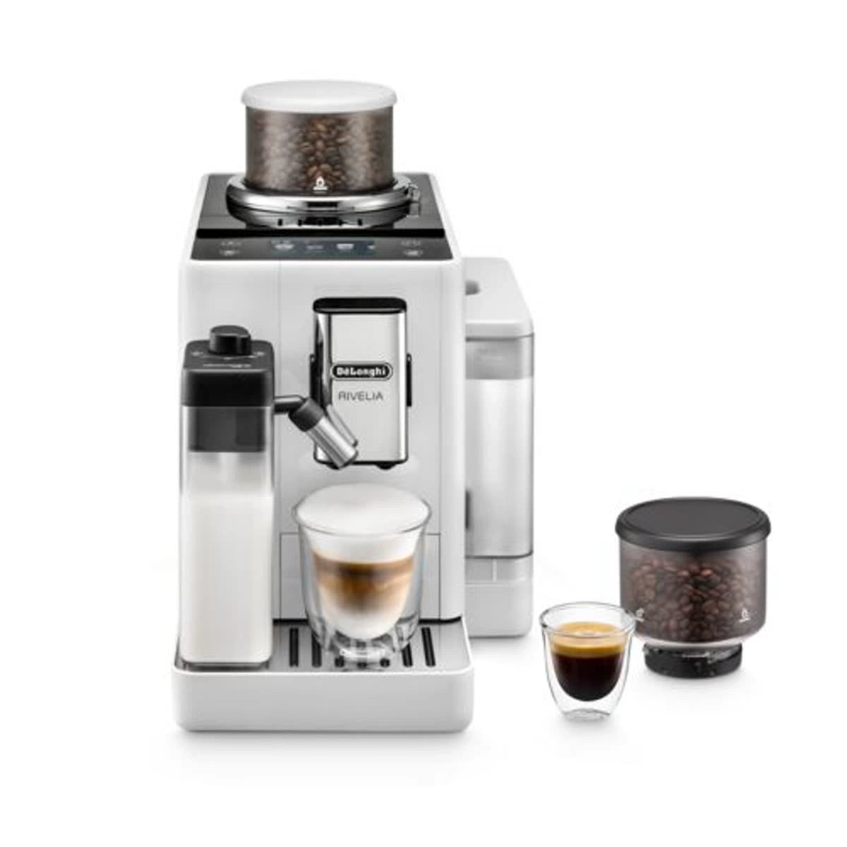 DeLonghi EXAM440.55.W Espresso Maker Rivelia Arctic White19 Bar 1450 W Fully Automatic Coffee Maker
