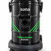 Sona SVC-613 G Barrel Vacuum Cleaner 2400W with Air Blower and 25 Liter Metal Tank Black and Green Color