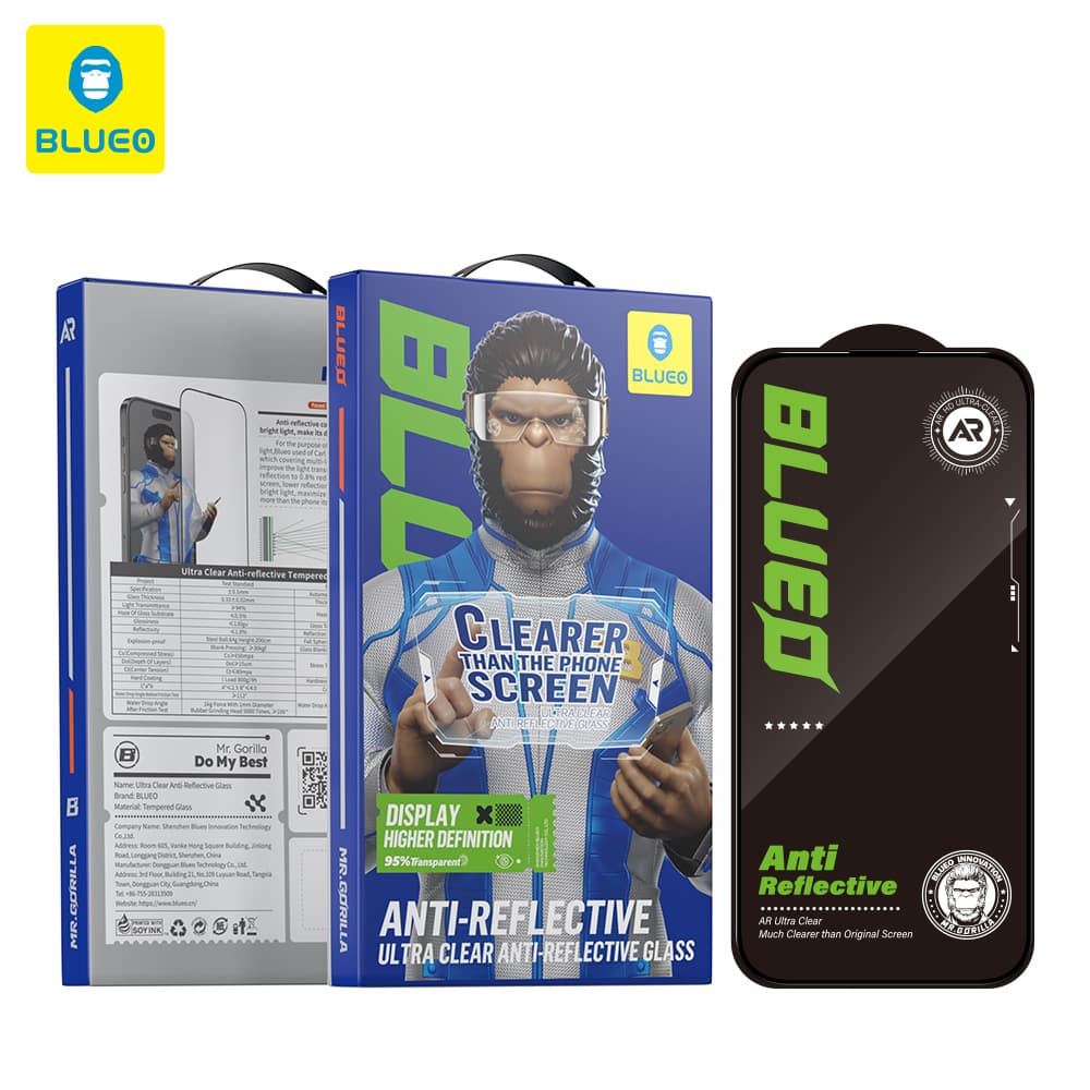 Blueo AR Anti-Reflective Tempered Glass Screen Protector for iPhone 17 / 17 Air / 17 Pro / 17 Pro Max – Ultra Clear & Scratch Resistant