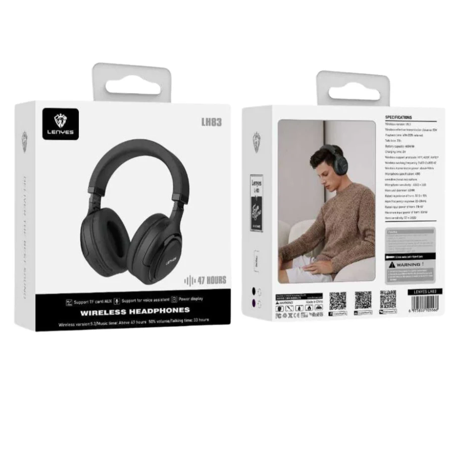 Lenyes LH83 – Wireless Bluetooth Headset with Pure Sound & Comfort