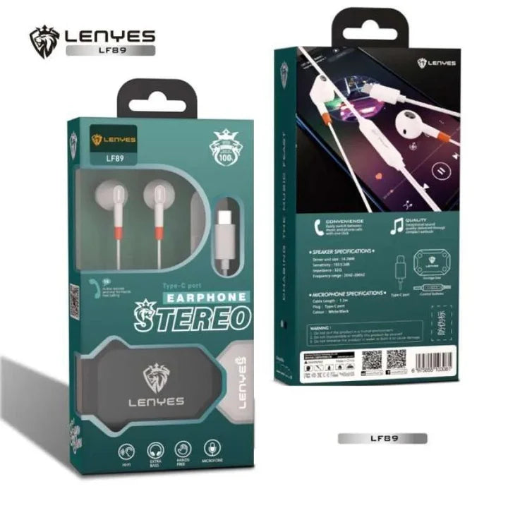 Lenyes LF89 Digital Type-C Wired Earphones with Microphone