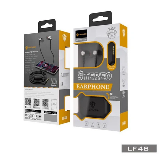 Lenyes LF48 Wired Earphones – Stereo Sound & Comfort