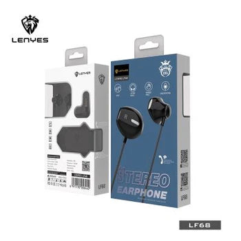 Lenyes LF68 Wired Earphones – Stereo Sound & Built-in Mic