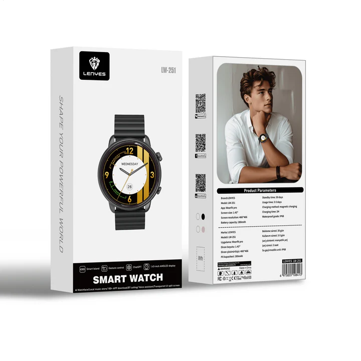 ساعة Lenyes LW-251 الذكية - أناقة وتقنيات تتبع الصحة