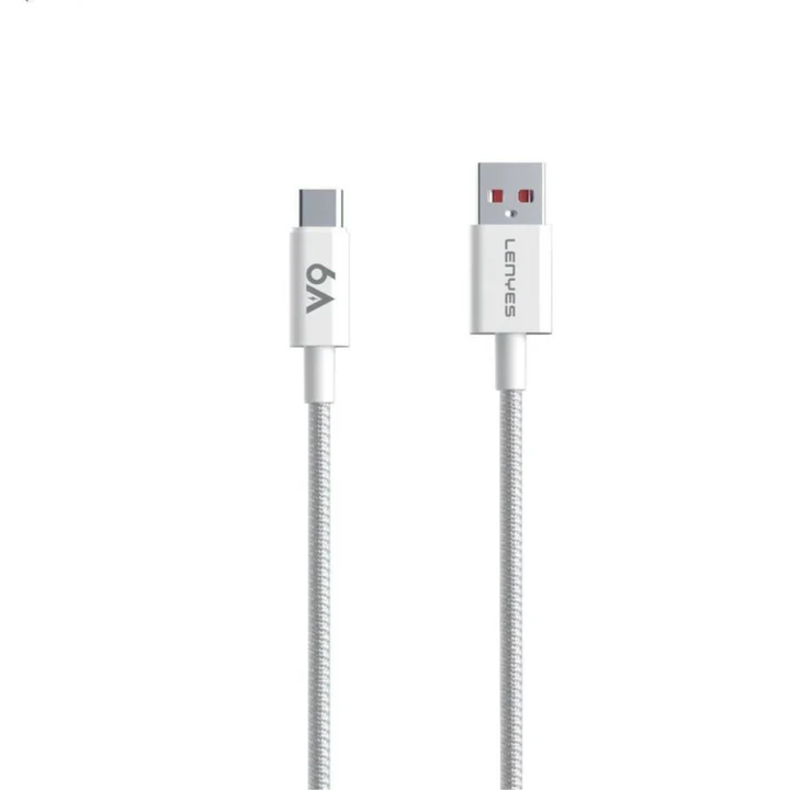 كابل Lenyes LC518-TC شحن سريع 6A Type-C مضفّر وقوي