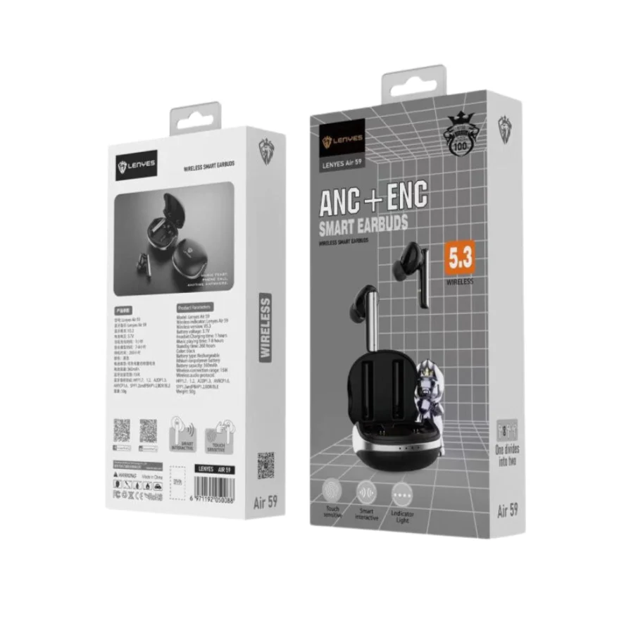 Lenyes Air 59 – Hi-Fi Wireless Earphones with Touch Control