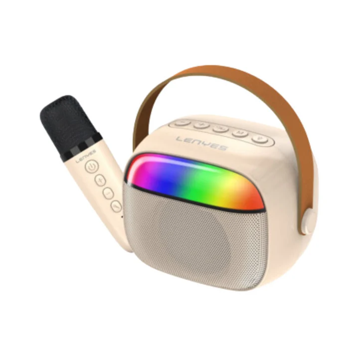 LENYES S227 Karaoke Speaker – Wireless Mic, Deep Bass & LED Lights
