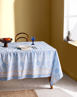 Madame Coco Wanzele Tablecloth – Contemporary Blue Table Linen for Festive Dining