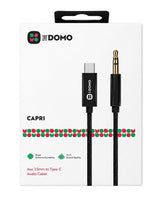 كابل صوت DOMO CAPRI من Aux 3.5 مم إلى Type-C - أسود