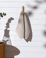 Madame Coco Gauthier Embroidered Hand Towel Beige Soft Cotton Elegant