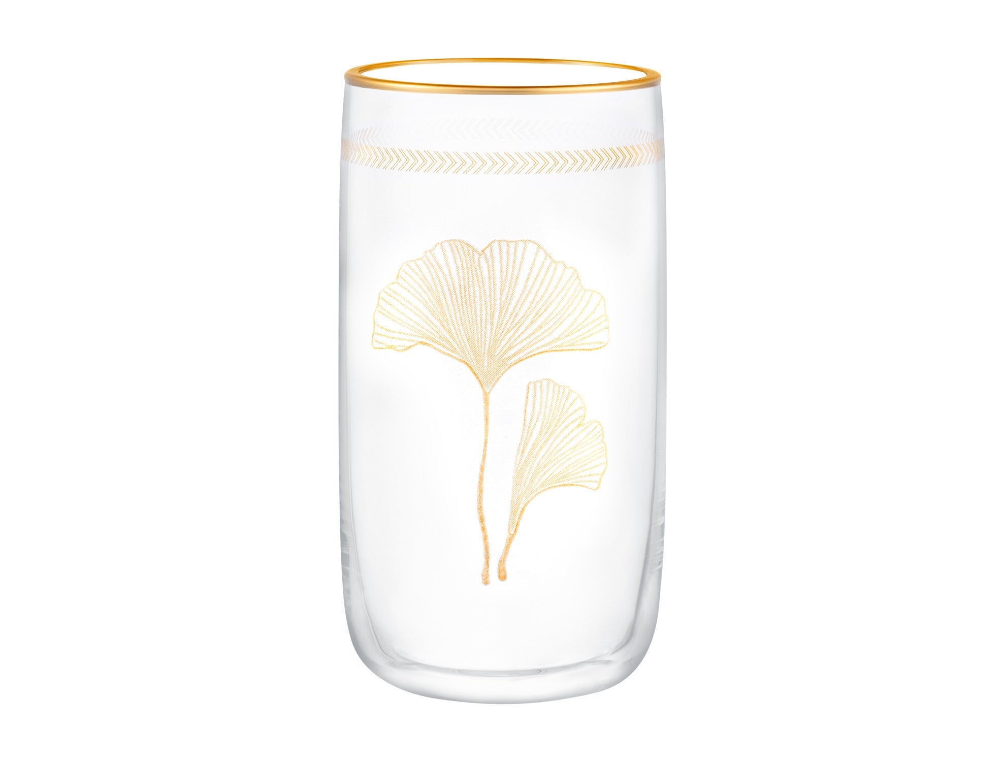 Musette - Lovely Ginkgo Leaves 4-piece Beverage Glass Set - 365ml - Madame Coco JO